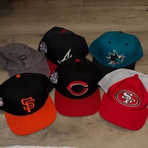 Collection of Sports Team Baseball Caps